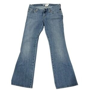 Y2K Low Rise Flare Jeans Gap Womens 6A Bootcut Light Wash Cotton Denim 2000s